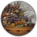 Tokelau NOAH’S ARK - BIBLE STORY Old Testament $10 Silver coin 2021 High relief Shimmering Colors Antique finish 5 oz